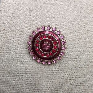 Elegant Pink Crystal Button (1923)